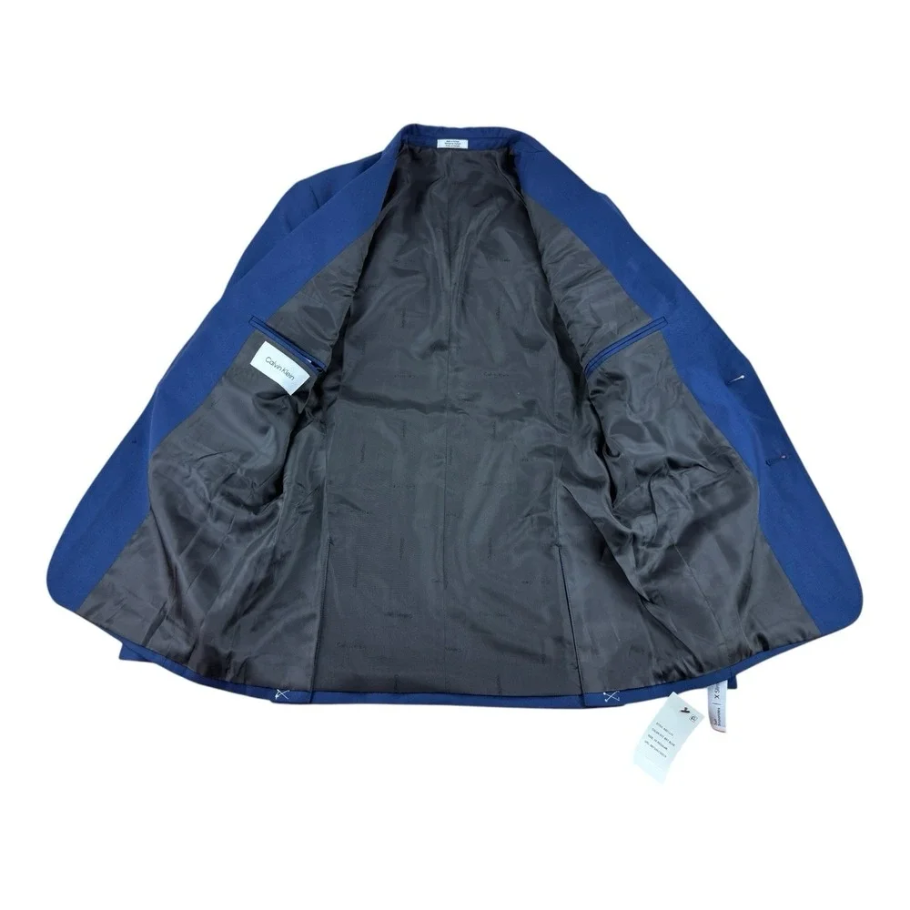 Calvin Klein Youth 16R Blazer Blue 2-Button Peak Lapel‎ Double Vent NWT